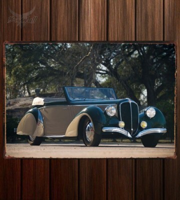 Металлическая табличка Delahaye 135 M Cabriolet by Pennock